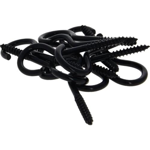 MroMax 12/14/16/50/60/80/90/100/200pcs Self-tapping Nails Hooks Sheep Eyes Iron Zinc Plating Total Length 66/10/12/15mm Hardware