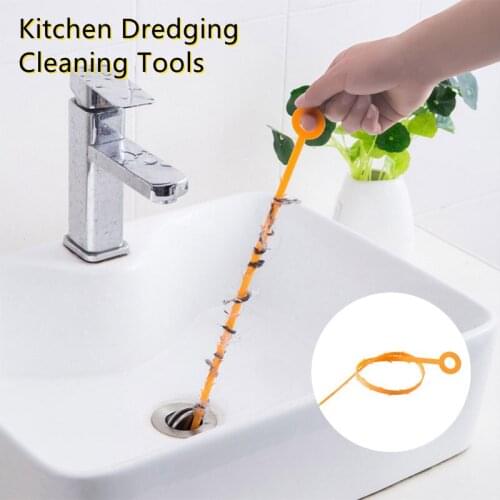 Home Sewer Bathroom Cleaning Brush Sink Tub Toilet Dredge Pipe Tools Convenient Design Bendable Drain Cleaners Kitchen Articles