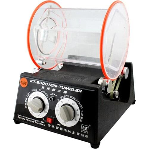 Tumbler Jewelry Polisher Machine Jewelry Rotary Tumbler Tumbling Jewelry Polishing Device Timing Function 5 Speed 2 Direction
