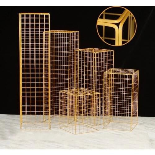 Wedding flower stand grid stand home decor Iron grid road lead backdrop stand centerpiece decoration accessories