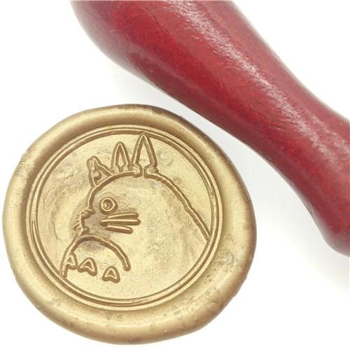 Totoro Big Cat Cute Wax Seal Stamp Kit Wedding Invitation Sealing Wax Stamp Kits Custom Wax Seal Paper Wooden Gift Box Package