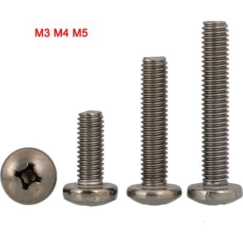 TA2 Titanium Alloy Round Head Phillips Screws Cross Pan Head Machine Bolts M3 M4 M5