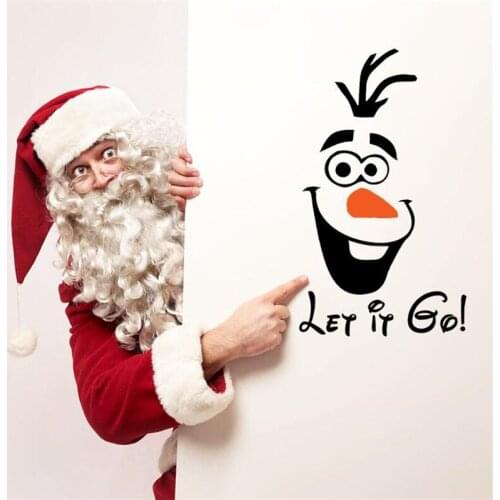 Vivid Cartoon snowman smiley wall sticker, living room bedroom home decoration modern art mural wall stickers for kids rooms