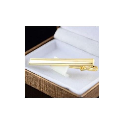 1PC Tie pin Classic Simple Style gold Color Male Business Necktie Clip Clasp Men Jewelry