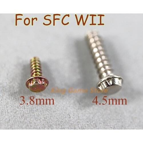 10pcs 3.8mm Screws 4.5mm Screws Bit Cartridge Case Screw Replacement for NES SNES N64 GB Game Console Cartridge case