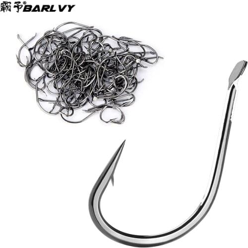 200pcs Ise Nigeria Barbed Fish Hook Fishing Hook 1#-15# Freshwater Fishing Bait Hook Bass Fishing Hook