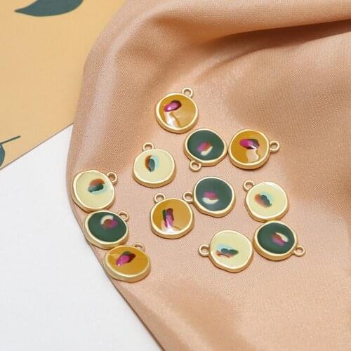 Free Shipping Mini Order 20PCS 11*16MM Mixed Color Oil Drop Fashion Cross Bracelet Charms DIY Jewelry Floating Alloy Charm