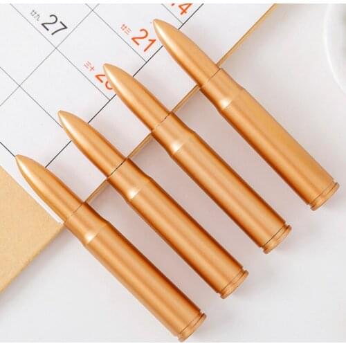 4pc Creative Bullet Shaped Ballpoint Pen Blue 0.5mm BallpointPen Cute Student Stationery Office School Supplies
