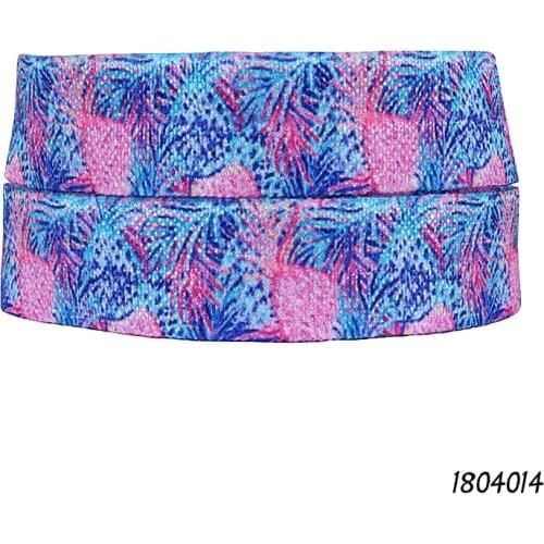 50 yards/lot) Wholesale summer foe, new arrival colorful pineapple heat transfer fold over elastic