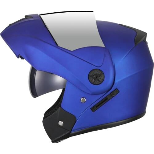 Casco de carrera para motocicleta abatible hacia arriba, doble visera, abatible hacia arriba, Motocross