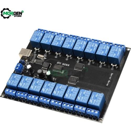 DC 7V~38V 16-Channel 6CH Serial Relay Module 10A/250V Max Load for Arduino