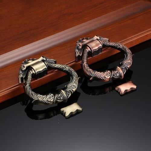 European Antique Green Bronze Retro Door Knocker Zinc Alloy Door Knocker Furniture Door Handle Hardware