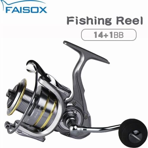 FAISOX Spool Fishing Reel 5:0:1Gear Ratio High Speed Spinning Reel For Saltwater Spool capacity1000