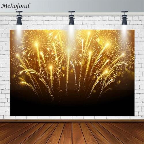 Happy New Year 2021 Backdrops Color Fireworks Firecracker Celebration Photography Background Photo Studio Photocall Decor Props