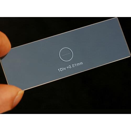 0.01MM Microscope Stage Micrometer Calibration Slide With measurement Scales for Stereo Microscope