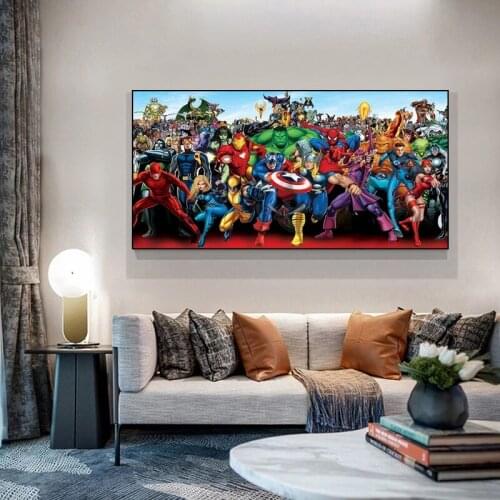 Marvel canvas painting superhero Captain America posters and prints wall art print canvas pictures home decor kids gifts