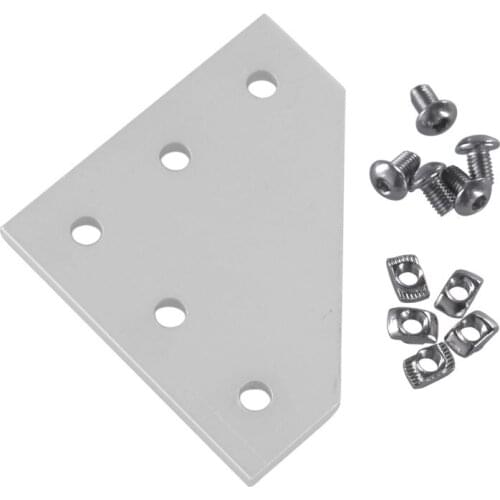 L Shape 90 Degree Outside Joining Plate with M6 3030 Series T Nuts and M6x12 Semi-round head Hex screws Combination