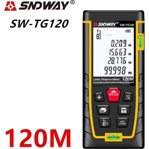 SNDWAY Laser Rangefinders Distance Meter Tape Range Finder Rangefinder For Build Measure Device Ruler Test Tool SW-TG120