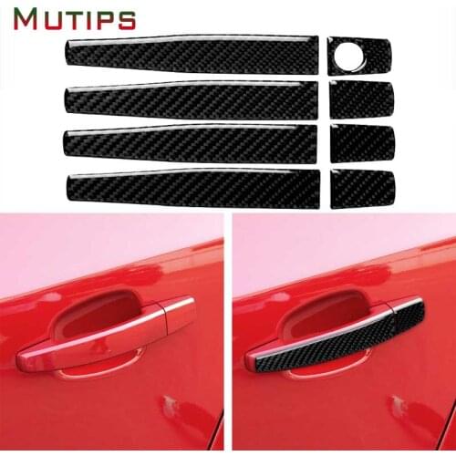 Car Exterior Door Handle Cover Protection Trim Frame Carbon Fiber Sticker Mouldings Accessories For Chevrolet Cruze 2009-2015