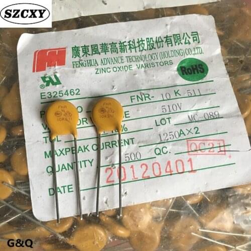 New and origina FNR 10K511 10D511K V10511U 510V 10MM varistor
