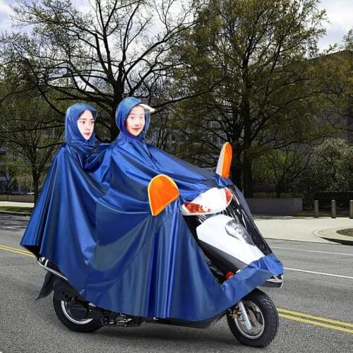Poncho Electric Motorcycle Single Double Hat Brim plus Size Thickening Foot Covering Quality Assurance Return Insurance