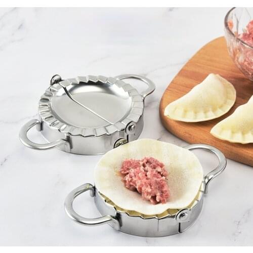 Portable Dumpling MakerStainless Steel Dumpling Mold and Dough Press Cutter Empanada Press Pie Ravioli Press and Dumpling Peeler