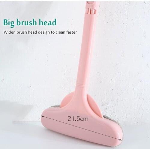Wet and dry cleaning brush, long-handled, non-disassembly and washing household window screen dust removal cleaning brush