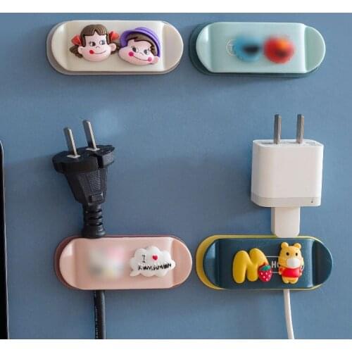 Power Plug Hook Kitchen Data Cable Storage Desktop Cable Organizer Socket Cable Clip wall Mount Holder
