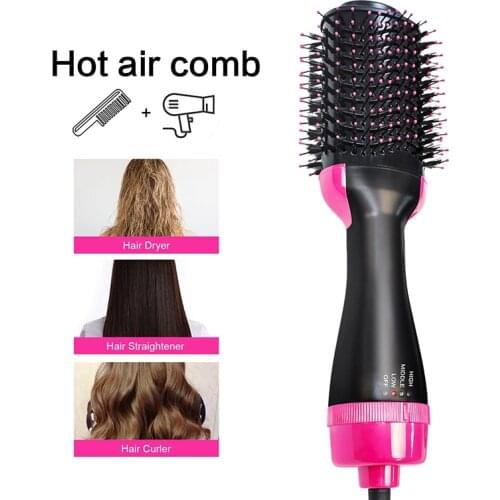 [Factory specials] One-step hair dryer brush multifunctional negative ion electric hot air brush curling iron hair straightener