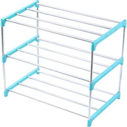 3/4 Layers Stainless Steel Rack Hanger Shoes Storage Display Shelf Holder Cabinet Shelf Holder Shoes Racks Home Organizer
