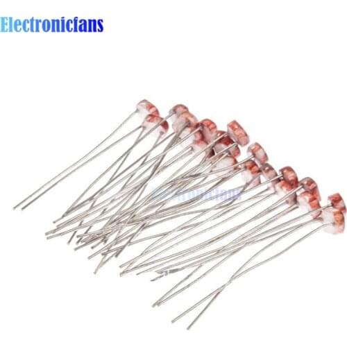 100pcs Photo Light Sensitive Resistor Photoresistor Optoresistor 5mm GL5528 100% Origin