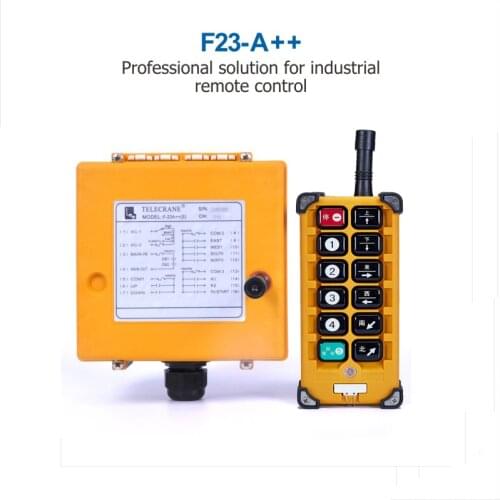 Telecrane 8 single speed push buttons keys 380V 220V 36V wireless industrial crane electric hoist radio remote control F23-A