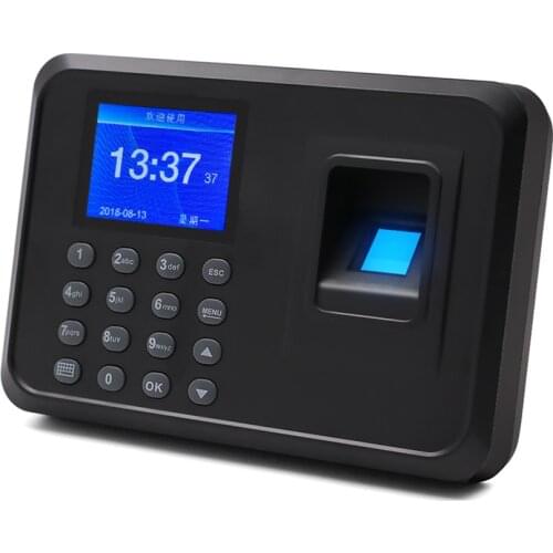 Intelligent Biometric Fingerprint Password Attendance Machine Employee Checking-in Recorder 2.4 inch TFT LCD Screen