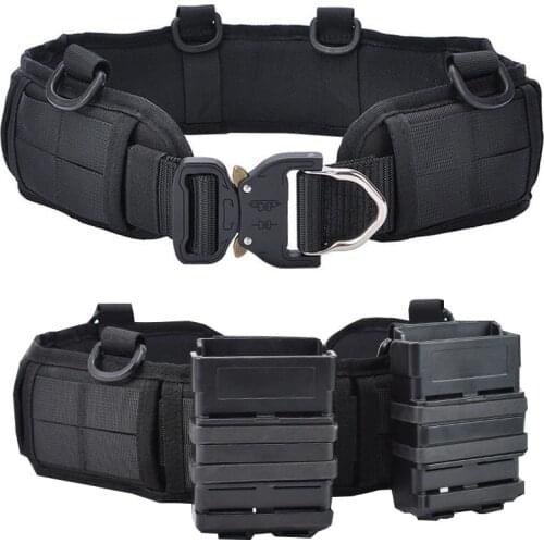Military War Battle Belt Molle Army Tactical Belt Airsoft Shooting Combat CS Outdoor Hunting Training Working Tools Carrier Belt
