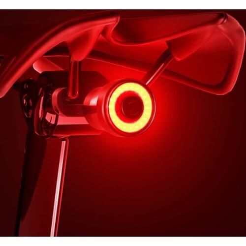 Bike Tail Light, Bicycle Rear Brake Light Braking Sensing Taillight USB Rechargeable Ultra Bright LED Warning Bicycle Flashlight