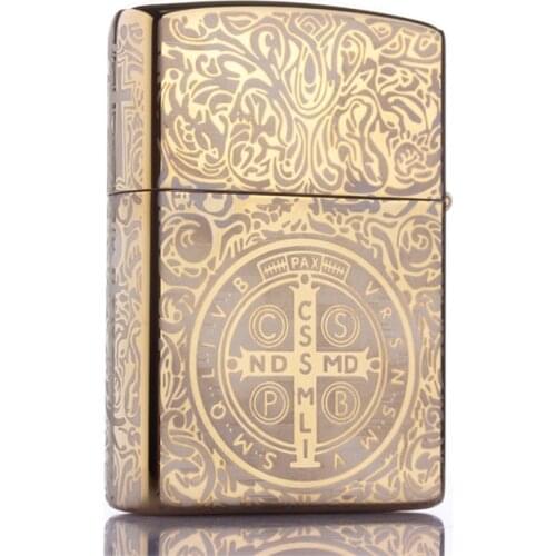 Zorro genuine five-sided carved Constantine commemorative pure copper kerosene windproof lighter