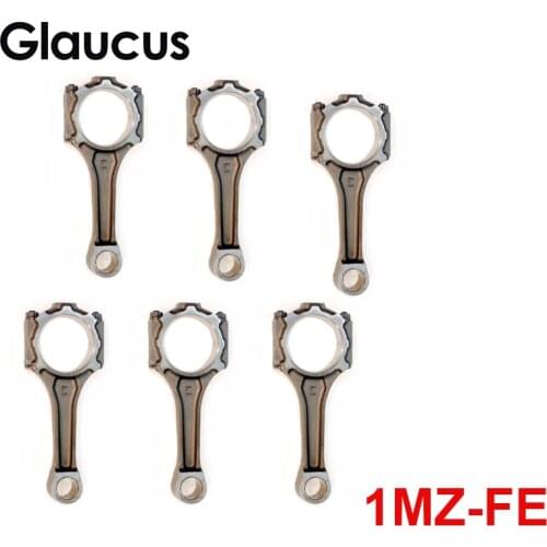 6pcs 1MZ 1MZFE engine connecting rod for Toyota Camry Avalon Hilux solara sienna harrier high lander v6 24v 2995cc 3.0L 3.0 L