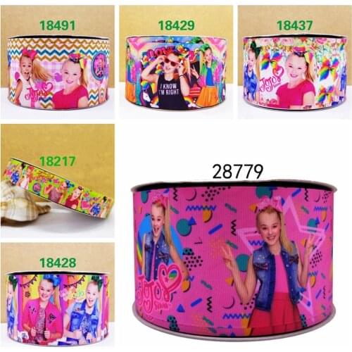 Free shipping 50 yard per size cartoon ribbon printed grosgrain ribbon 18491