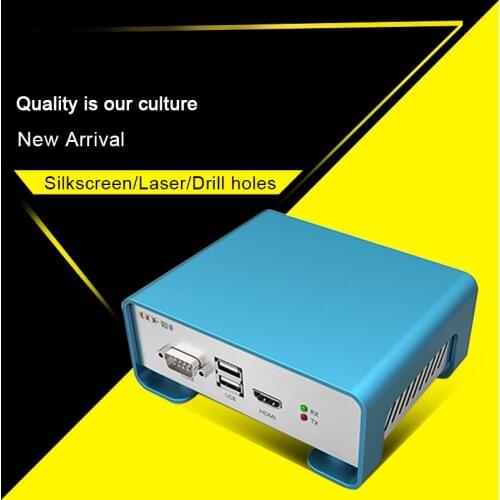 Power distribution box PCB instrument meter enclosure aluminum black housing anodized 248.4*81.5*209mm