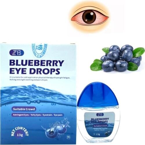 Blueberry Lutein Eye Drop Relieves Red Blood Dry Eyes Discomfort Removal Fatigue Health Care Dressing