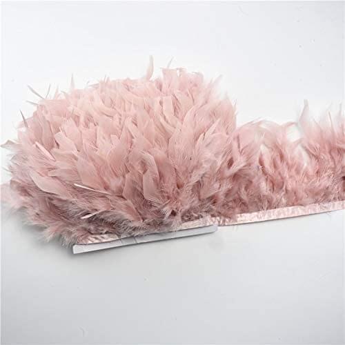 2 meters Natural Turkey Feather Trim Fringe 4-6inch/10-15cm White Marabou Feathers Wedding Dress decoration Crafts