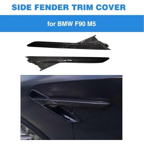 For BMW M5 F90 2018 Carbon Fiber Fender Vent Trim Automotive Exterior Pparts