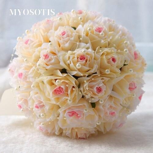 Home Wedding Decoration Living Room DIY Crafts High Quality Artificial Flowers Wedding Bridyal Bouquet