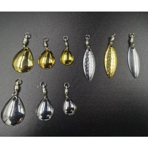 10pcs Metal Lure DIY For Spinner Spoon Lures Frogs VIB Reflective Stainless Steel Accessories Sheet Noisy Spoons Fishing tool