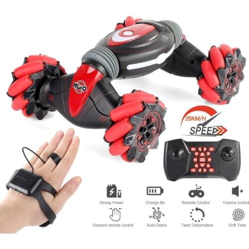 MINI RC Car Radio Gesture Induction 2.4G Toy Light Music Drift Dancing Twist Stunt Remote Control Car for Kids Gift