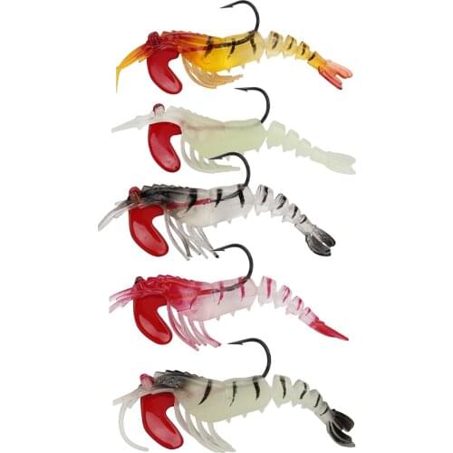 Multi Jointed Shrimp Lure Lifelike Luminous Soft Baits Saltwater Freshwater