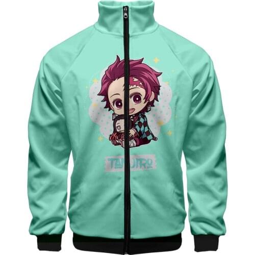 2020 New Demon Slayer Zipper Jackets Casual Hoodies Fashion Cool Fashion Autumn And Spring Clothes Sweatshirt streetwear