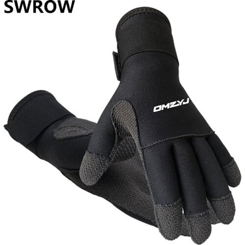 2021 new 4MM neoprene diving gloves underwater hunting non-slip anti-stab wear-resistant gloves snorkeling warm diving gloves