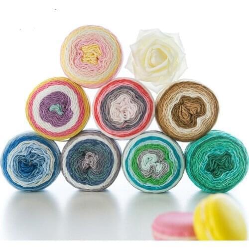 Knitting yarn Colored segments dyed wool yarn 50g cotton thread jewelry Weaving handmade diy yarn chunky knitting yarn accessory