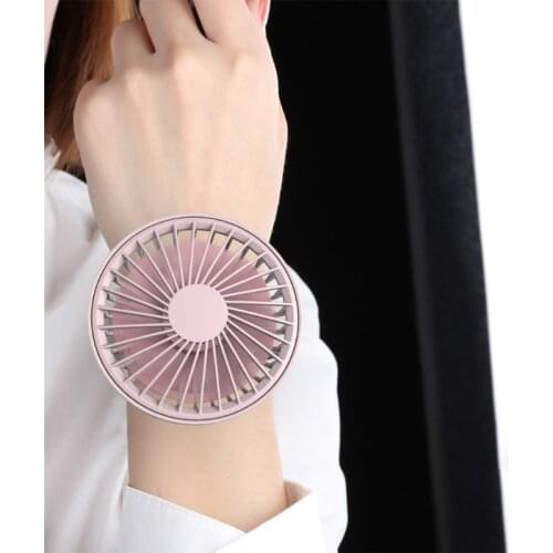 USB Rechargeable Cooling Watch Fan Lazy Personal Fan 3 Speed Wearable Sports Fan New Office Storage